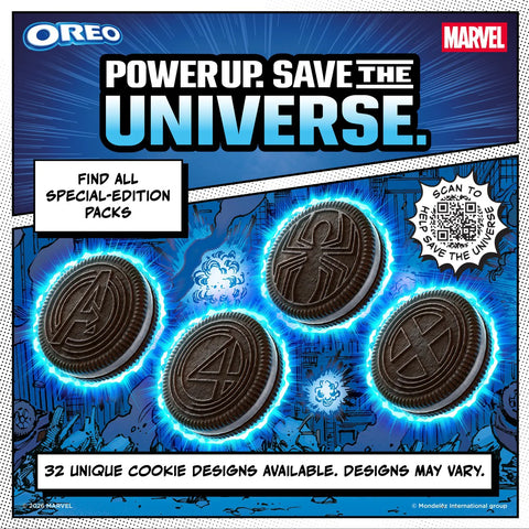 MARVEL OREO Stuf of Legends Chocolate Sandwich Cookies Special Edition - 10.68oz