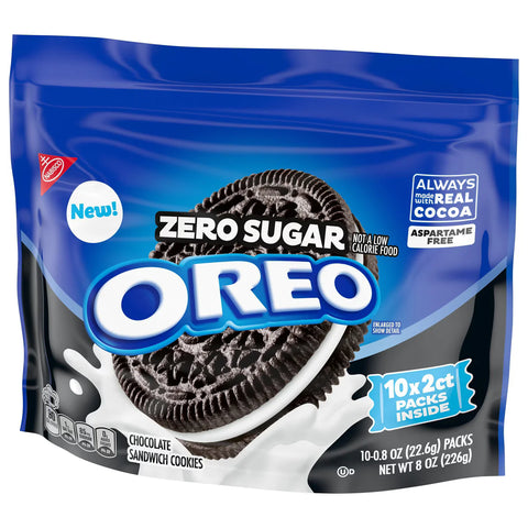 Oreo Zero Sugar Chocolate Sandwich Cookies - 8oz