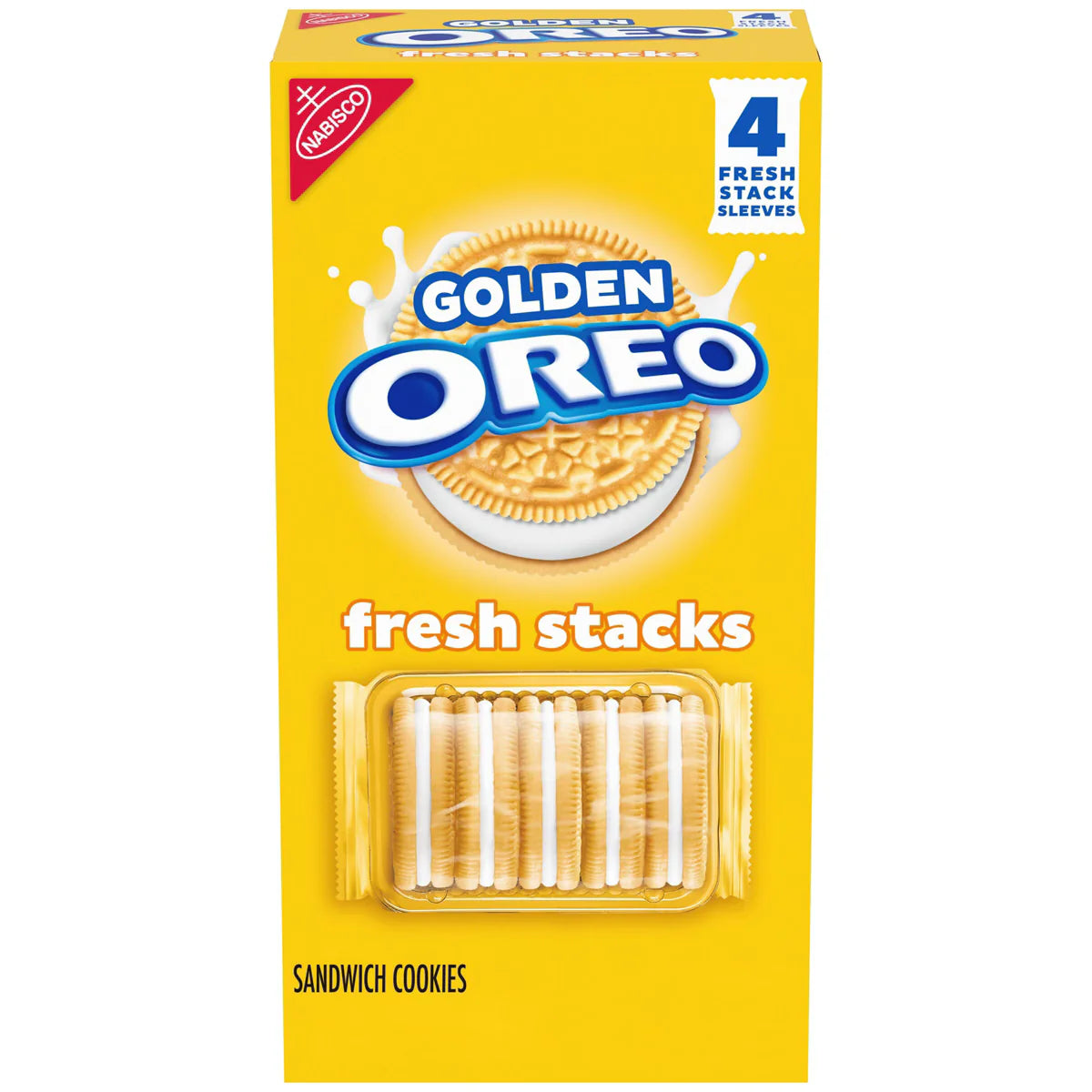 Oreo Fresh Stacks Golden Sandwich Cookies Travel Snacks - 8.05oz
