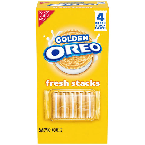 Oreo Fresh Stacks Golden Sandwich Cookies Travel Snacks - 8.05oz