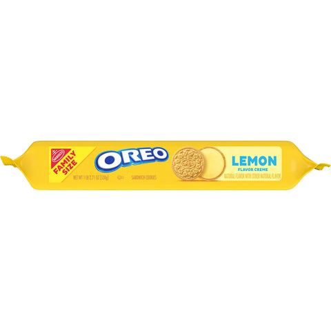 Oreo Lemon Creme Sandwich Cookies Family Size - 18.71oz