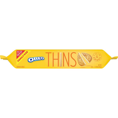 Oreo Thins Golden Sandwich Cookies Family Size - 11.78oz
