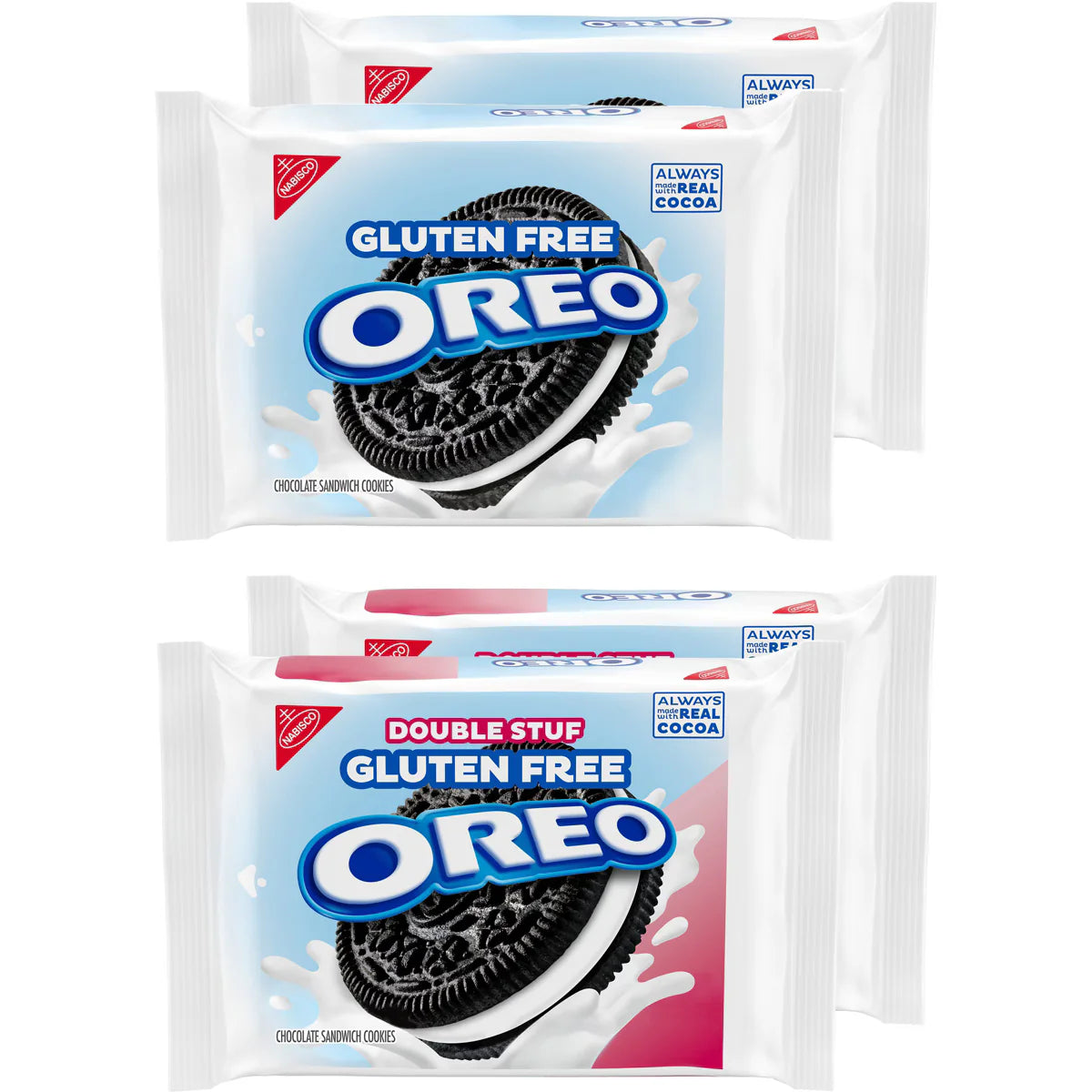 Oreo Original & Oreo Double Stuf Gluten Free Cookies Variety Pack - 49.1oz/4ct