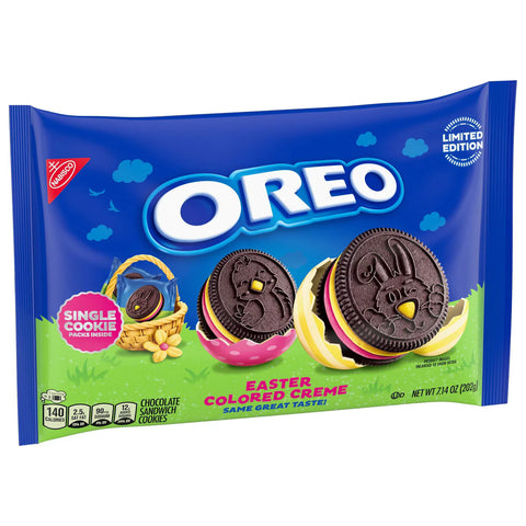 Oreo Pink and Yellow Creme Chocolate Sandwich Limited Edition Easter Cookies - 7.14oz/14ct