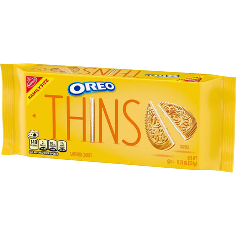Oreo Thins Golden Sandwich Cookies Family Size - 11.78oz