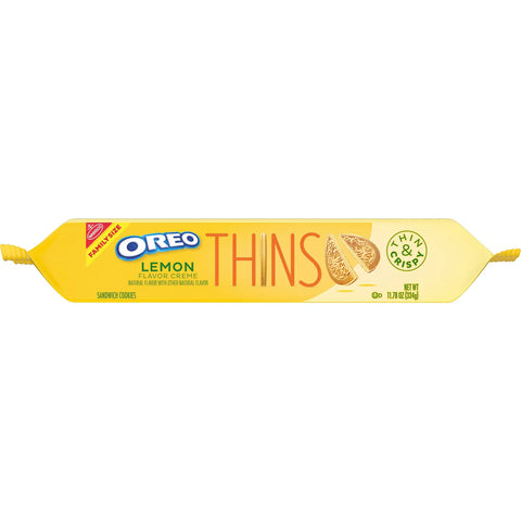 Oreo Thins Lemon Creme Sandwich Cookies Family Size - 11.78oz