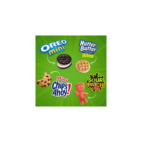 OREO Mini Cookies, CHIPS AHOY! Mini Cookies, SOUR PATCH KIDS Candy & Nutter Butter Bites Cookies & Candy Variety Pack - 40oz/32ct