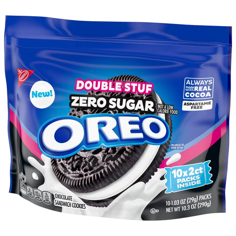 Oreo Double Stuf Zero Sugar Chocolate Sandwich Cookies - 10.3oz