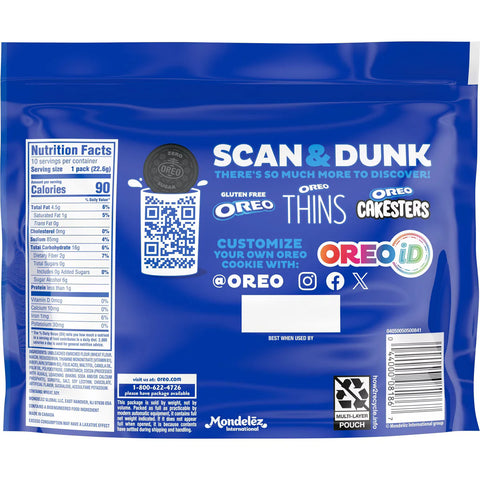Oreo Zero Sugar Chocolate Sandwich Cookies - 8oz