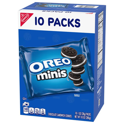 Oreo Mini Chocolate Sandwich Cookies Snack Pack - 10oz/10ct