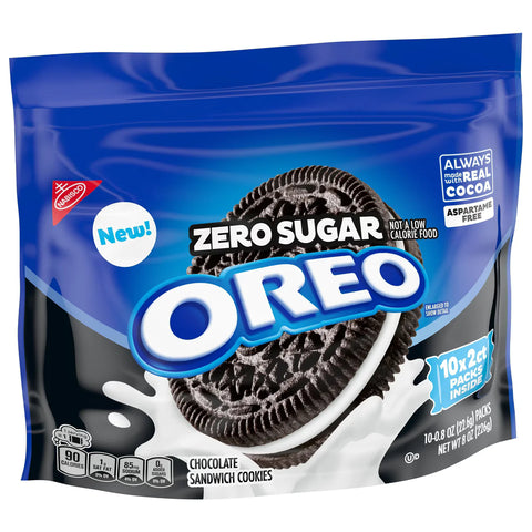 Oreo Zero Sugar Chocolate Sandwich Cookies - 8oz