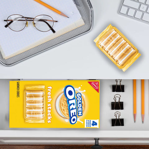 Oreo Fresh Stacks Golden Sandwich Cookies Travel Snacks - 8.05oz