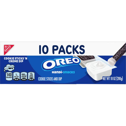 Oreo Handi Snacks Cookie Sticks 'N Creme Dip Snack Packs - 10oz/10ct