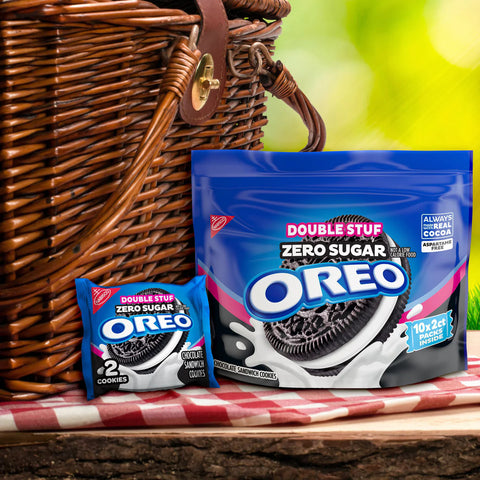 Oreo Double Stuf Zero Sugar Chocolate Sandwich Cookies - 10.3oz