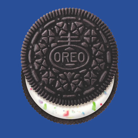 Oreo Birthday Cake Creme Chocolate Sandwich Cookies Family Size - 17oz