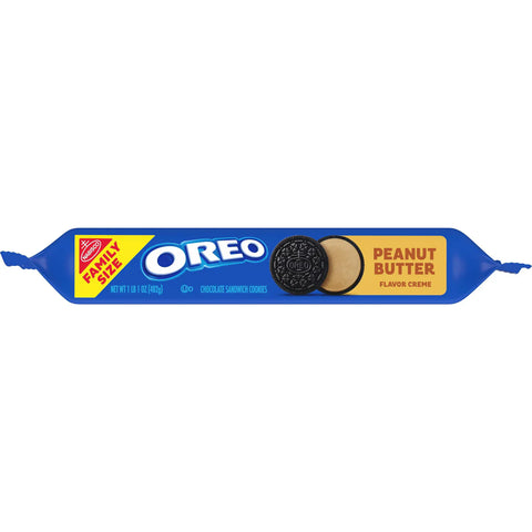 Oreo Peanut Butter Creme Chocolate Sandwich Cookies Family Size - 17oz