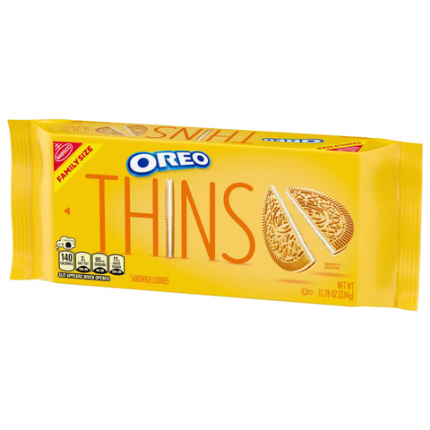 Oreo Thins Golden Sandwich Cookies Family Size - 11.78oz