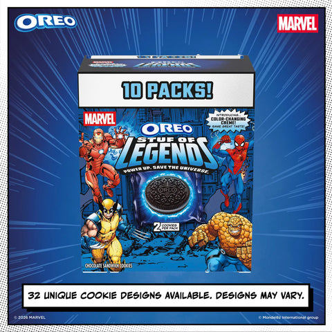 MARVEL OREO Stuf of Legends Cookies Special Edition Snack Packs - 10ct