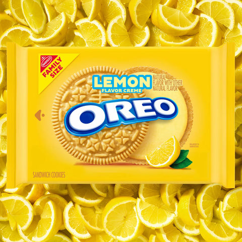 Oreo Lemon Creme Sandwich Cookies Family Size - 18.71oz