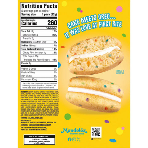 Oreo Cakesters Confetti Soft Snack Cakes Snack Packs - 10.1oz/5ct